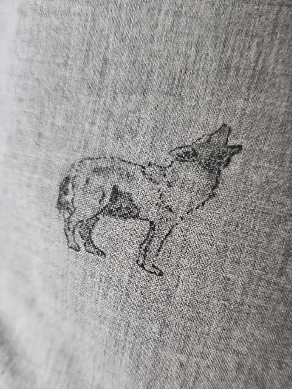 The North Face Gray Wolf Short-Sleeve Button-Down Shirt with Animal Print